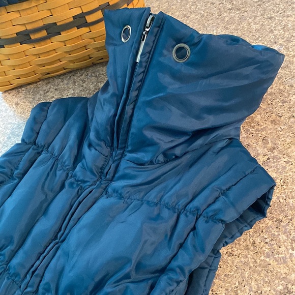 Laura Scott Teal Blue / Green Puffer Vest Zip Up Large - Picture 5 of 16